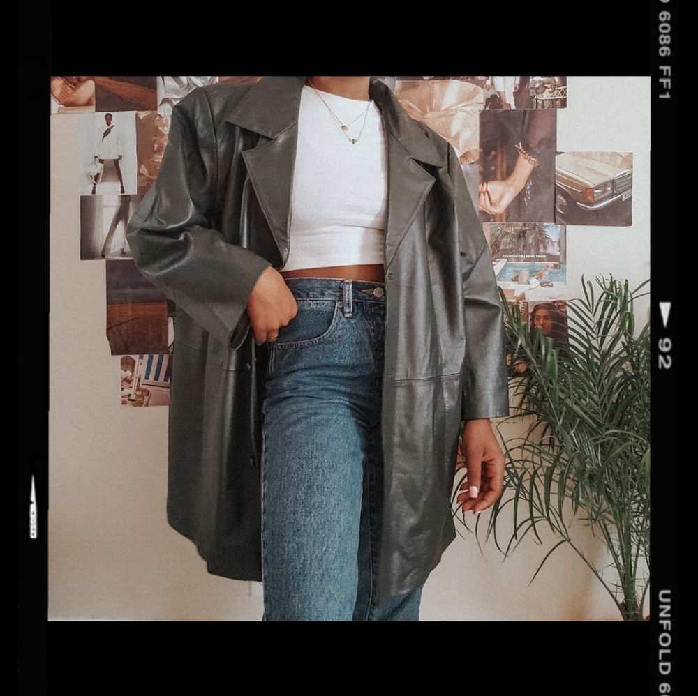 ☆ Forrest Green Leather Jacket ☆